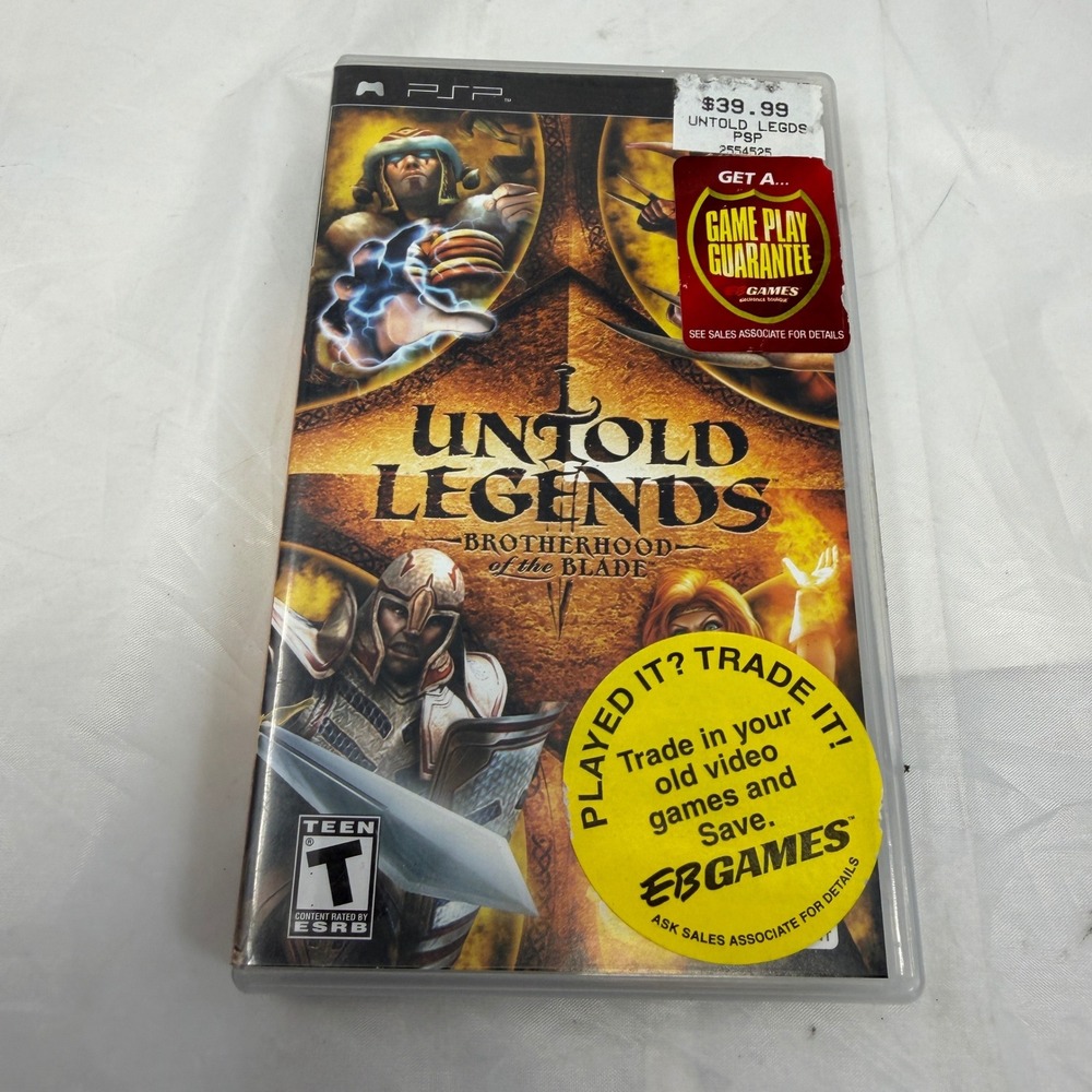 Untold Legends Brotherhood of the Blade Sony PSP Case and Manual Only No Game